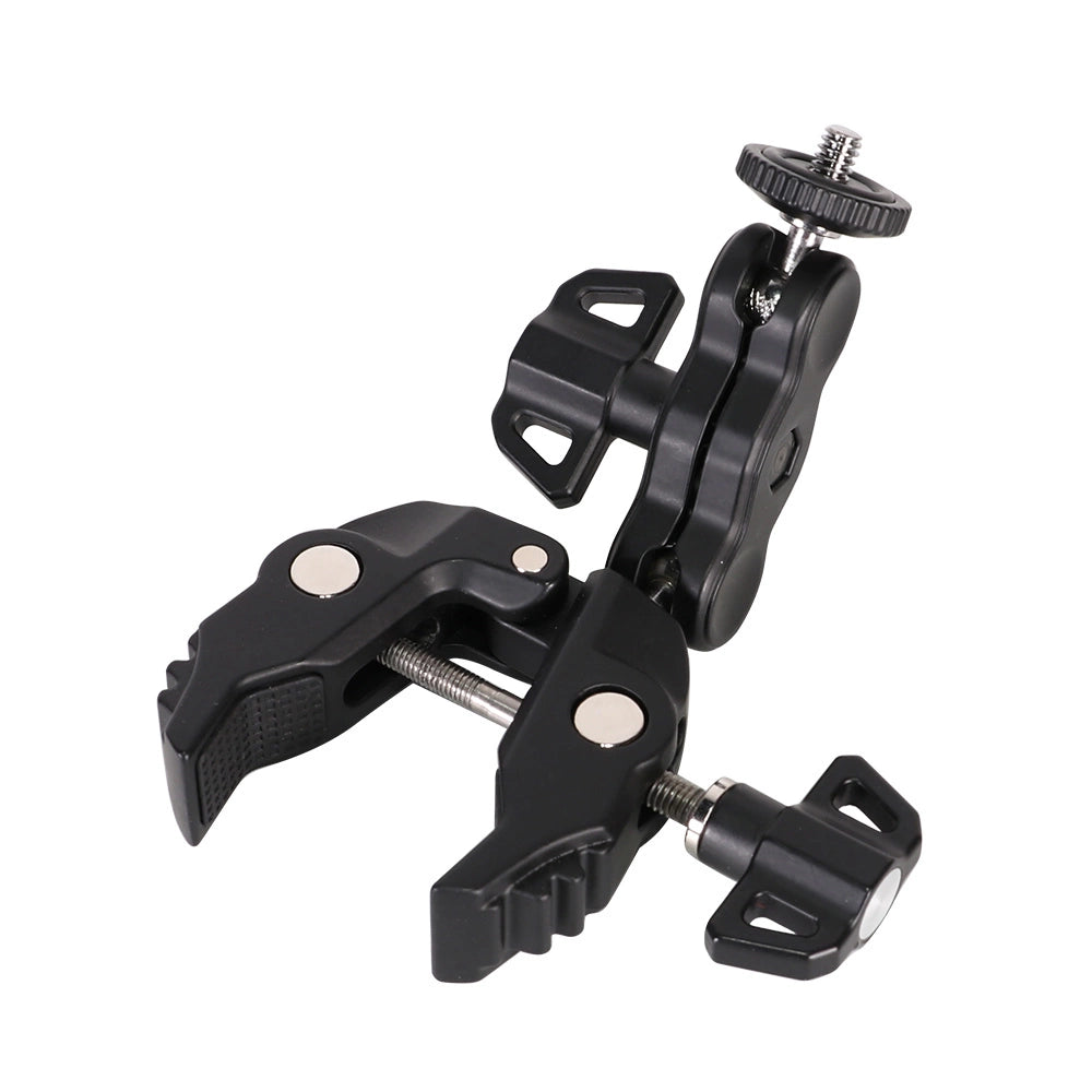 Phone and sports camera holder with clamp_5