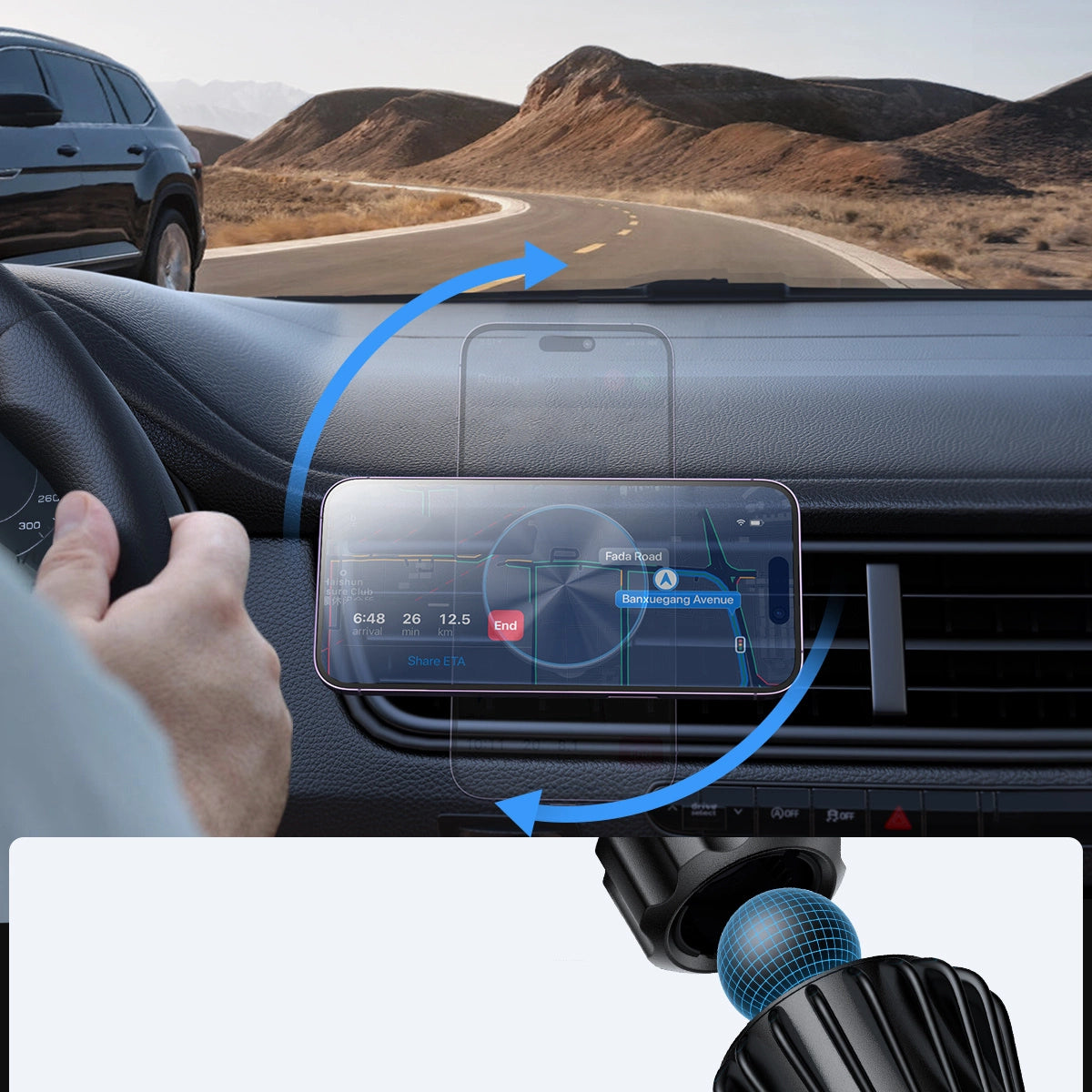 Joyroom magnetic car holder 15W wireless charger for air vent black (JR-ZS240 Pro)_14