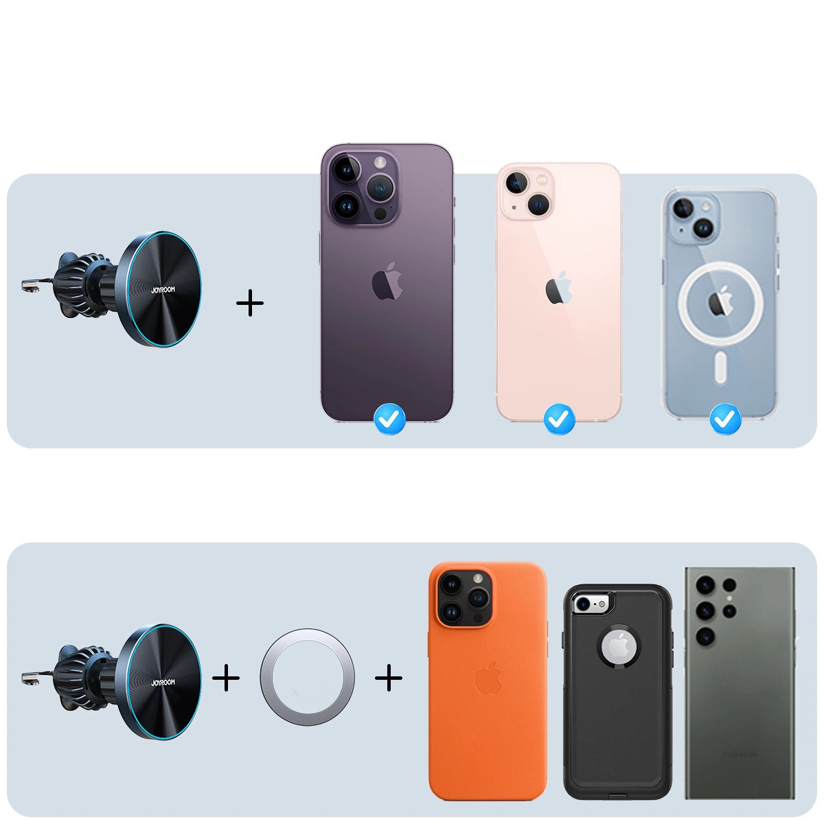 Joyroom magnetic car holder 15W wireless charger for air vent black (JR-ZS240 Pro)_16