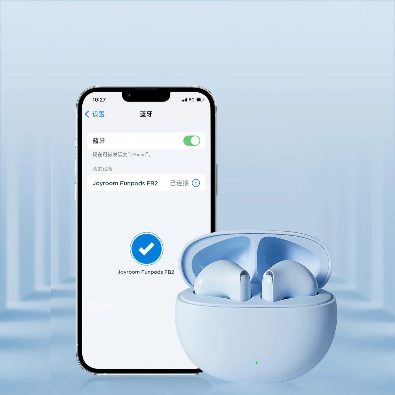 Earphones Joyroom Funpods JR-FB2 Wireless (blue)_9