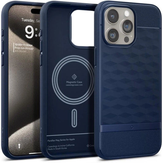 Caseology Parallax Mag Case with MagSafe for iPhone 15 Pro Max - Navy_0