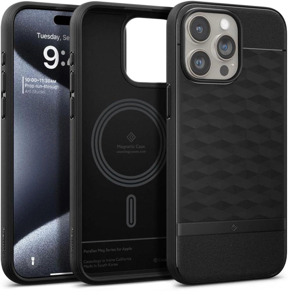 Caseology Parallax Mag Case with MagSafe for iPhone 15 Pro - Matte Black_0