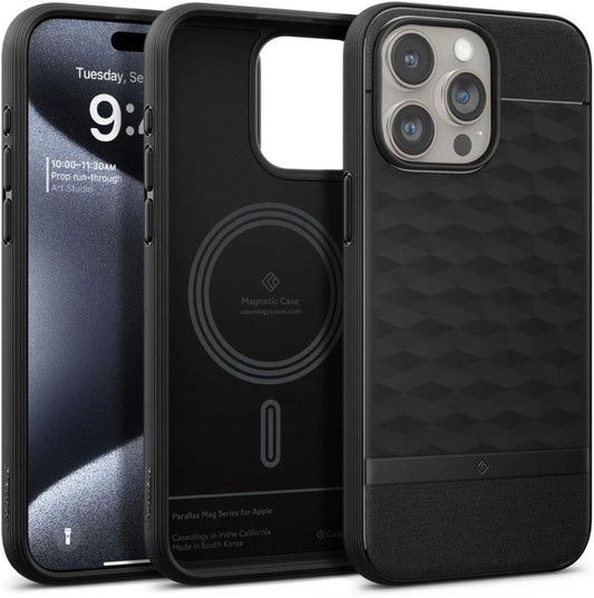 Caseology Parallax Mag Case with MagSafe for iPhone 15 Pro - Matte Black_0