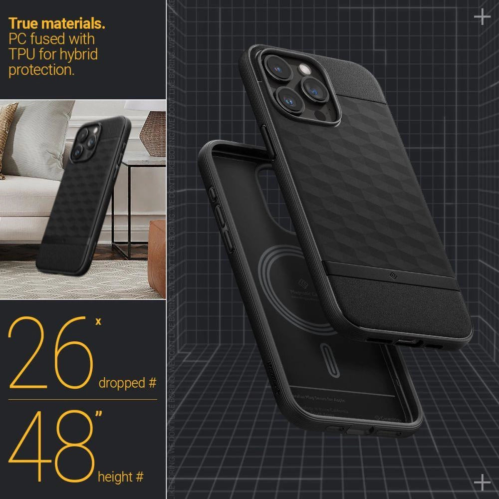 Caseology Parallax Mag Case with MagSafe for iPhone 15 Pro - Matte Black_13