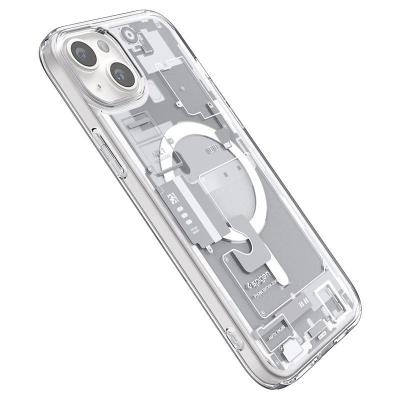 Spigen Ultra Hybrid Mag Case with MagSafe for iPhone 15 Plus - White (Zero One Pattern)_14