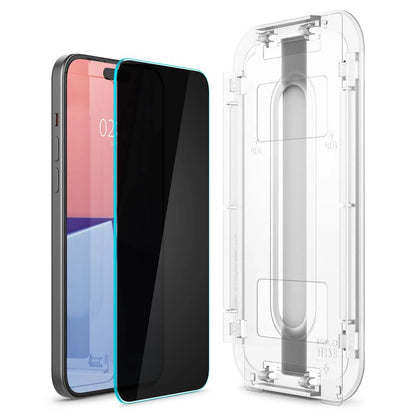 Spigen Glas.tR EZ Fit Privacy Tempered Glass for iPhone 15 / 16_2