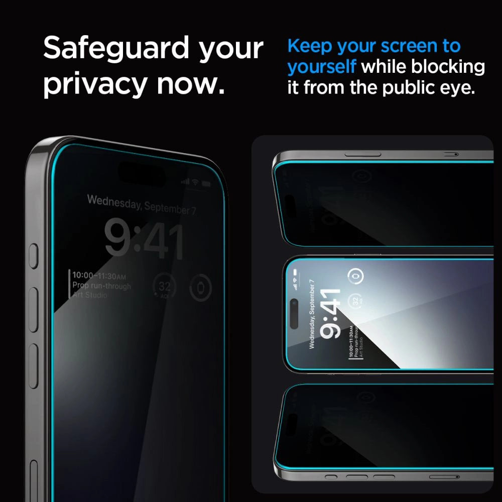 Spigen Glas.tR EZ Fit Privacy Tempered Glass for iPhone 15 / 16_5