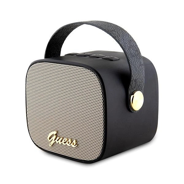 Guess Bluetooth speaker GUWSB2P4SMK Speaker mini black/black 4G Leather Script Logo with Strap_1
