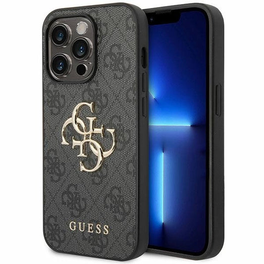 Guess GUHCP15L4GMGGR iPhone 15 Pro 6.1" gray/gray hardcase 4G Big Metal Logo_0