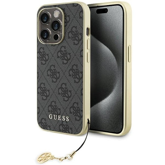 Guess GUHCP15LGF4GGR iPhone 15 Pro 6.1" gray/gray hardcase 4G Charms Collection_0