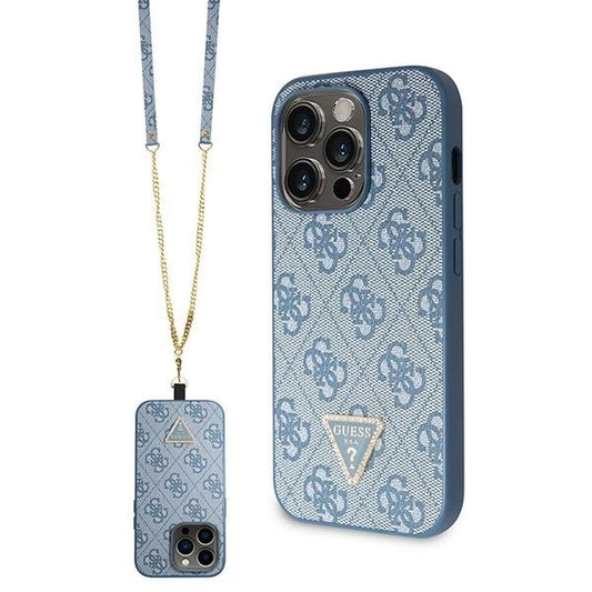 Guess GUHCP15LP4TDSCPB iPhone 15 Pro 6.1" blue/blue hardcase Crossbody 4G Metal Logo_0