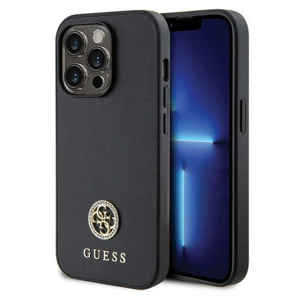 Guess GUHCP15LPS4DGPK iPhone 15 Pro 6.1" black/black hardcase Strass Metal Logo_0
