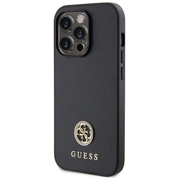 Guess GUHCP15LPS4DGPK iPhone 15 Pro 6.1" black/black hardcase Strass Metal Logo_1