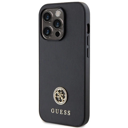 Guess GUHCP15LPS4DGPK iPhone 15 Pro 6.1" black/black hardcase Strass Metal Logo_1