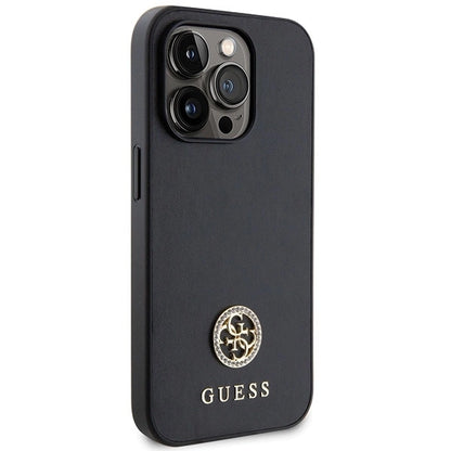 Guess GUHCP15LPS4DGPK iPhone 15 Pro 6.1" black/black hardcase Strass Metal Logo_3