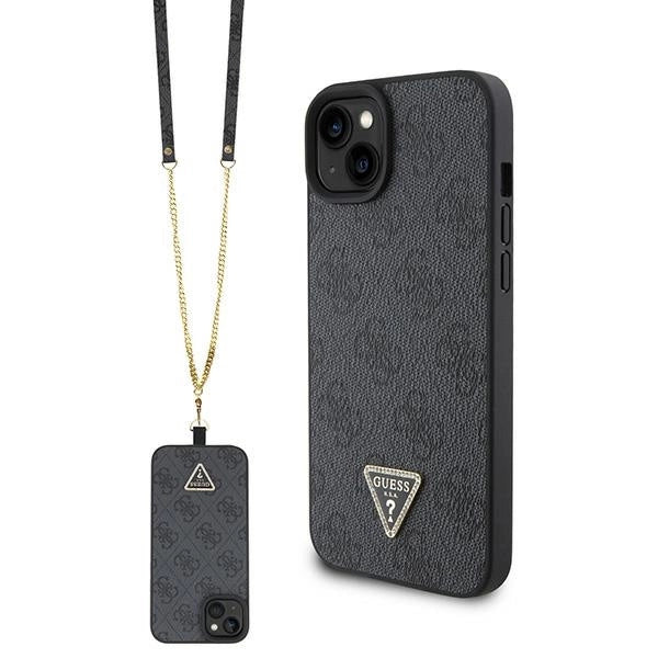 Guess GUHCP15MP4TDSCPK iPhone 15 Plus 6.7" black/black hardcase Crossbody 4G Metal Logo_0