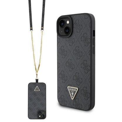 Guess GUHCP15MP4TDSCPK iPhone 15 Plus 6.7" black/black hardcase Crossbody 4G Metal Logo_0