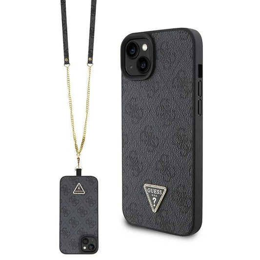 Guess GUHCP15MP4TDSCPK iPhone 15 Plus 6.7" black/black hardcase Crossbody 4G Metal Logo_0