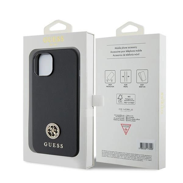 Guess GUHCP15MPS4DGPK iPhone 15 Plus 6.7" black/black hardcase Strass Metal Logo_7