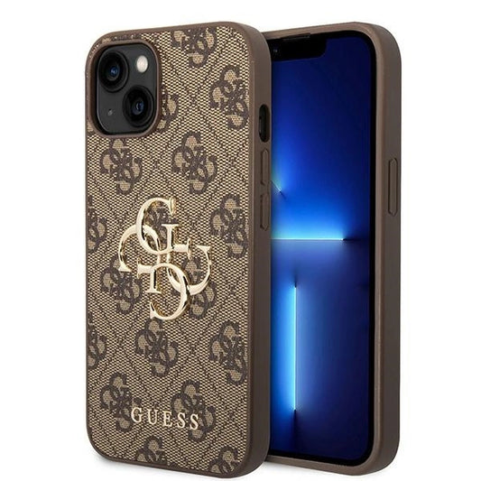Guess GUHCP15S4GMGBR iPhone 15 6.1&quot; brown/brown hardcase 4G Big Metal Logo_0