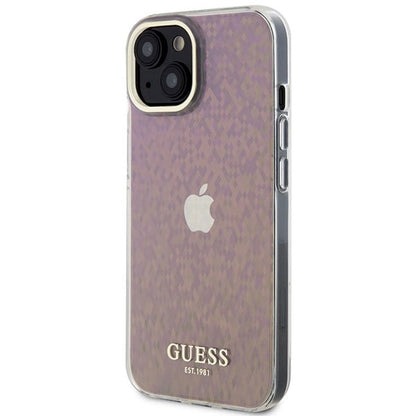 Guess GUHCP15SHDECMP iPhone 15 6.1&quot; pink/pink hardcase IML Faceted Mirror Disco Iridescent_1