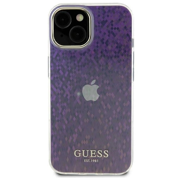 Guess GUHCP15SHDECMP iPhone 15 6.1&quot; pink/pink hardcase IML Faceted Mirror Disco Iridescent_2
