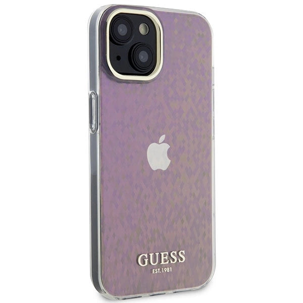 Guess GUHCP15SHDECMP iPhone 15 6.1&quot; pink/pink hardcase IML Faceted Mirror Disco Iridescent_3