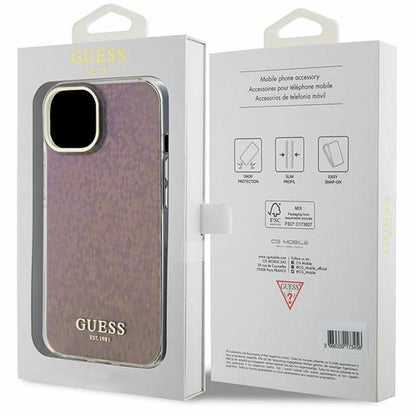Guess GUHCP15SHDECMP iPhone 15 6.1&quot; pink/pink hardcase IML Faceted Mirror Disco Iridescent_7
