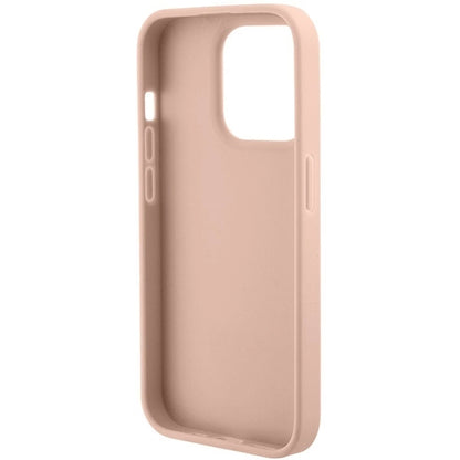 Guess GUHCP15XPCRTHCP iPhone 15 Pro Max pink/pink hardcase Croco Triangle Metal Logo_4