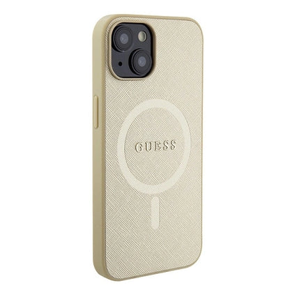 Guess GUHMP15MPSAHMCB iPhone 15 Plus 6.7&quot; gold/gold hardcase Saffiano MagSafe_3
