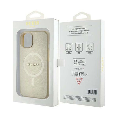Guess GUHMP15MPSAHMCB iPhone 15 Plus 6.7&quot; gold/gold hardcase Saffiano MagSafe_7
