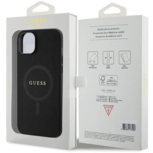 Guess GUHMP15MPSAHMCK iPhone 15 Plus 6.7&quot; black/black hardcase Saffiano MagSafe_7