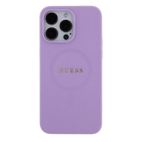 Guess GUHMP15XPSAHMCU iPhone 15 Pro Max 6.7&quot; purple/purple hardcase Saffiano MagSafe_2