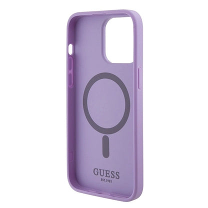 Guess GUHMP15XPSAHMCU iPhone 15 Pro Max 6.7&quot; purple/purple hardcase Saffiano MagSafe_6