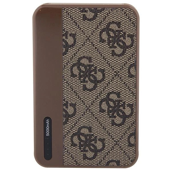 Guess Powerbank 15W GUPB5LP4GEGW 5000mAh brown/brown 4G Leather Metal Logo_3