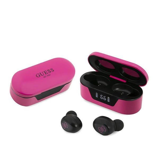 Guess GUTWST31EM TWS Bluetooth headphones + magenta docking station_0