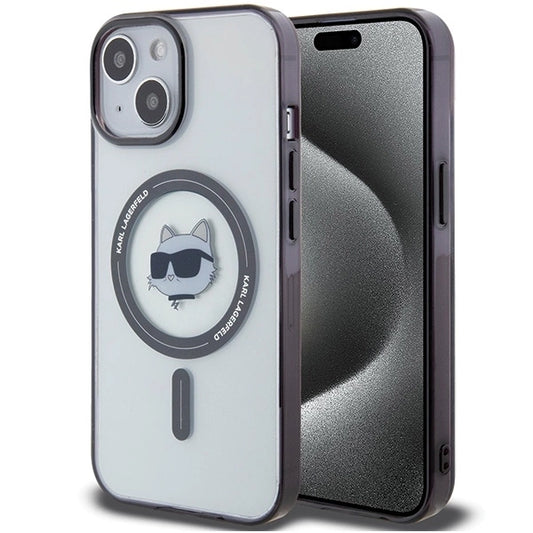 Karl Lagerfeld KLHMP15MHCHNOTK iPhone 15 Plus 6.7" transparent hardcase IML Choupette`s Head MagSafe_0