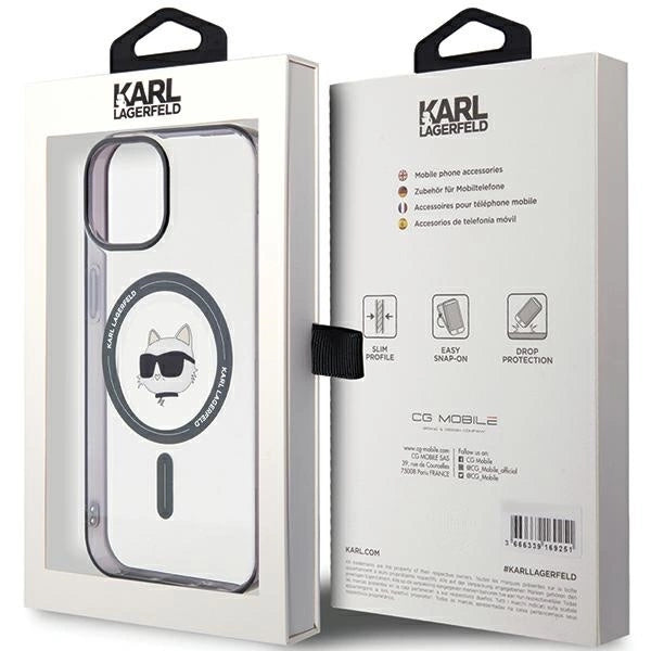 Karl Lagerfeld KLHMP15MHCHNOTK iPhone 15 Plus 6.7" transparent hardcase IML Choupette`s Head MagSafe_7