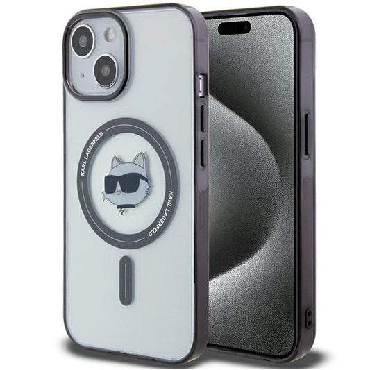 Karl Lagerfeld KLHMP15SHCHNOTK iPhone 15 6.1" transparent hardcase IML Choupette`s Head MagSafe_0