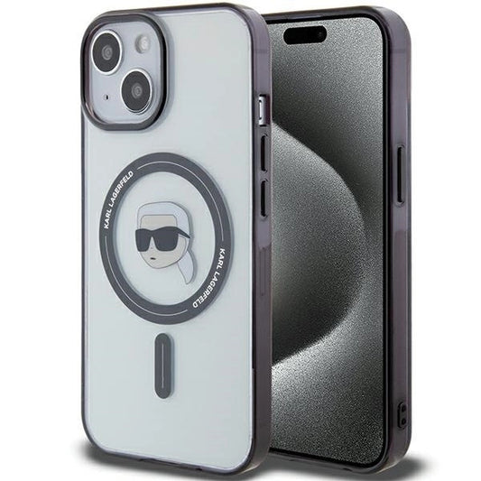 Karl Lagerfeld KLHMP15SHKHNOTK iPhone 15 6.1" transparent hardcase IML Karl`s Head MagSafe_0