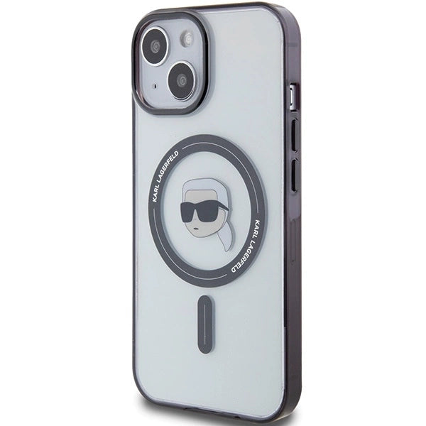 Karl Lagerfeld KLHMP15SHKHNOTK iPhone 15 6.1" transparent hardcase IML Karl`s Head MagSafe_1