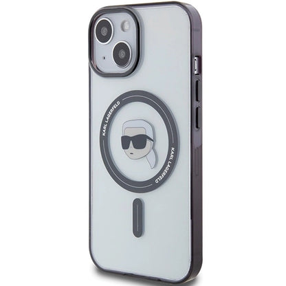 Karl Lagerfeld KLHMP15SHKHNOTK iPhone 15 6.1" transparent hardcase IML Karl`s Head MagSafe_1
