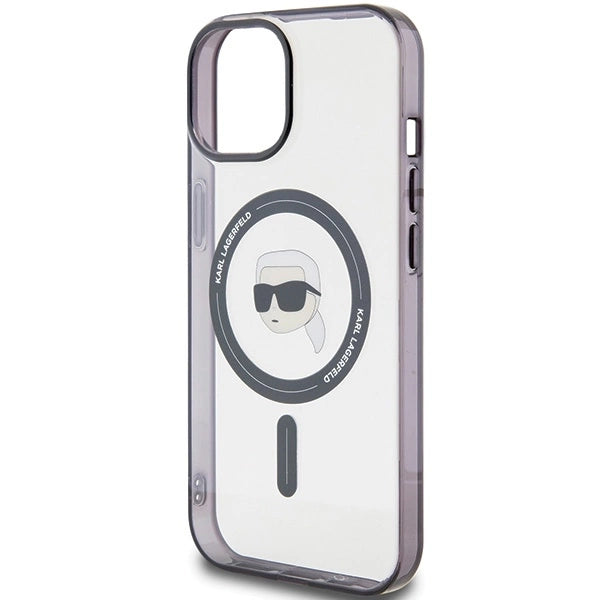 Karl Lagerfeld KLHMP15SHKHNOTK iPhone 15 6.1" transparent hardcase IML Karl`s Head MagSafe_5