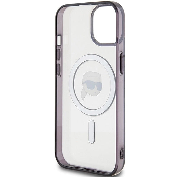 Karl Lagerfeld KLHMP15SHKHNOTK iPhone 15 6.1" transparent hardcase IML Karl`s Head MagSafe_6