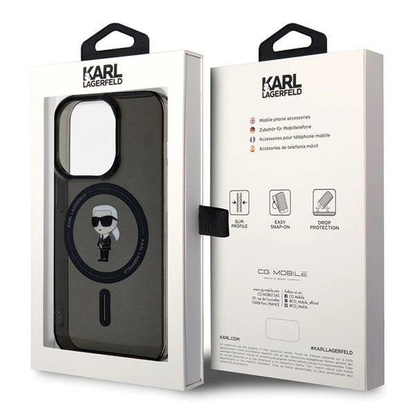 Karl Lagerfeld KLHMP15XHFCKNOK iPhone 15 Pro Max 6.7&quot; black/black hardcase IML Ikonik MagSafe_7