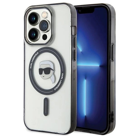 Karl Lagerfeld KLHMP15XHKHNOTK iPhone 15 Pro Max 6.7" transparent hardcase IML Karl`s Head MagSafe_0