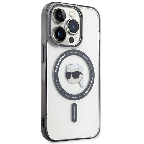 Karl Lagerfeld KLHMP15XHKHNOTK iPhone 15 Pro Max 6.7" transparent hardcase IML Karl`s Head MagSafe_3