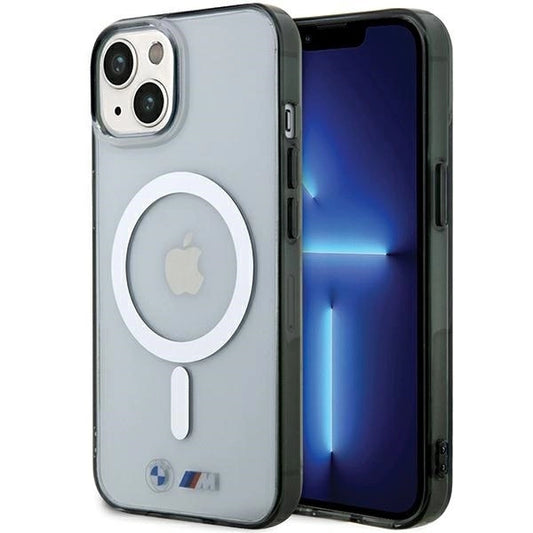 Etui BMW Silver Ring MagSafe do iPhone 15 - przezroczyste_0