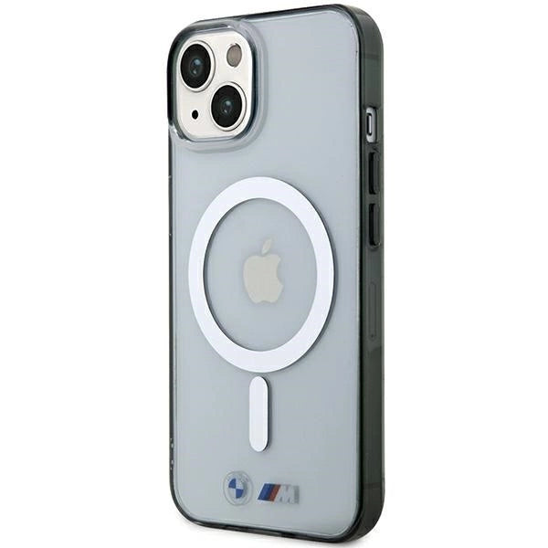 Etui BMW Silver Ring MagSafe do iPhone 15 - przezroczyste_1