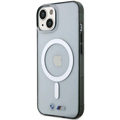 Etui BMW Silver Ring MagSafe do iPhone 15 - przezroczyste_1